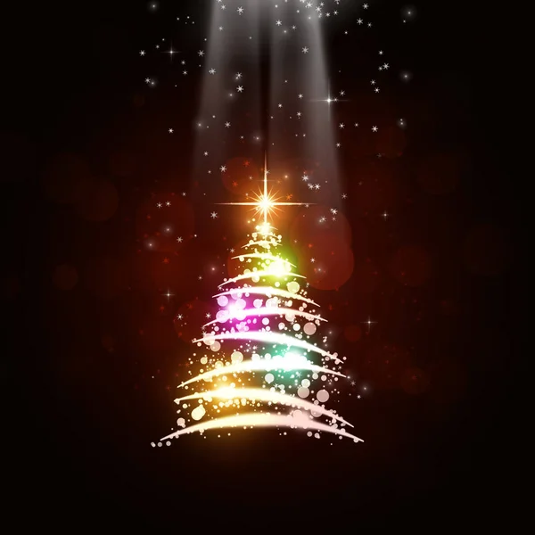 多色の木のクリスマス ツリー — ストック写真