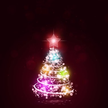 Çok renkli Noel sihirli ağaç