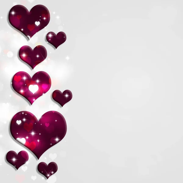 Hearts-valentine czerwony — Zdjęcie stockowe