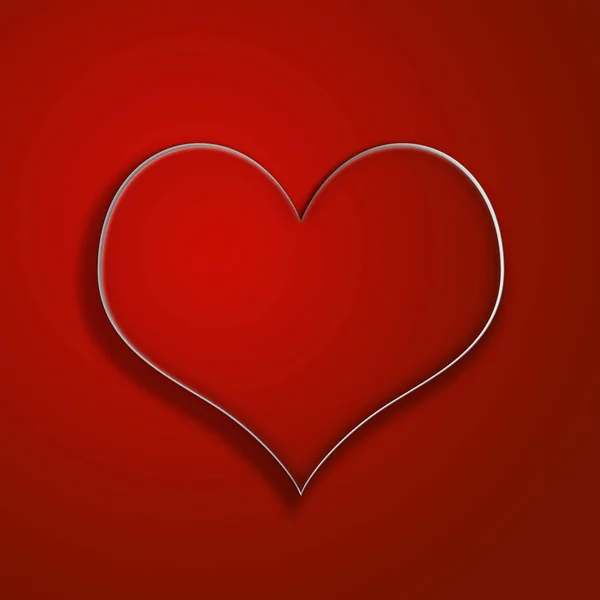 赤いバレンタイン カード — ストック写真