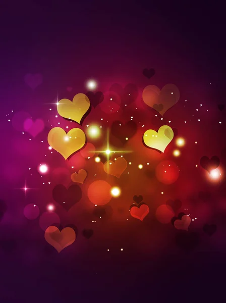 De heldere Hearts Valentines Day — Stockfoto