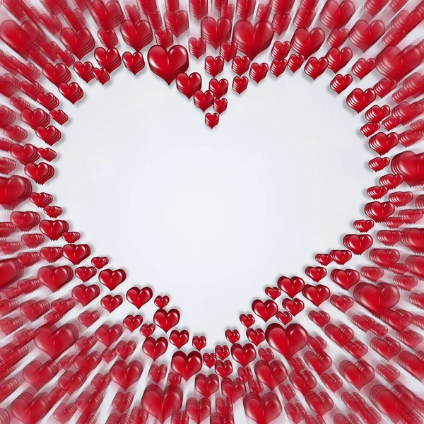 Czerwone serca niewyraźne — Zdjęcie stockowe