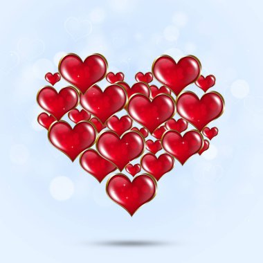 Kalp şekli Sevgililer günü arka plan