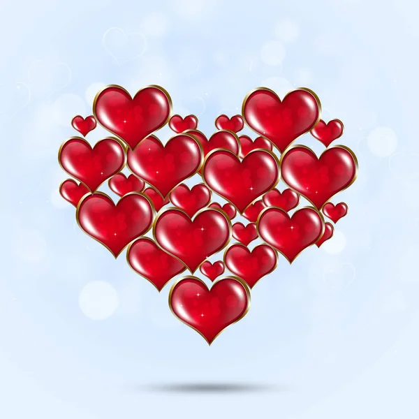 Herz form valentines tag hintergrund — Stockfoto