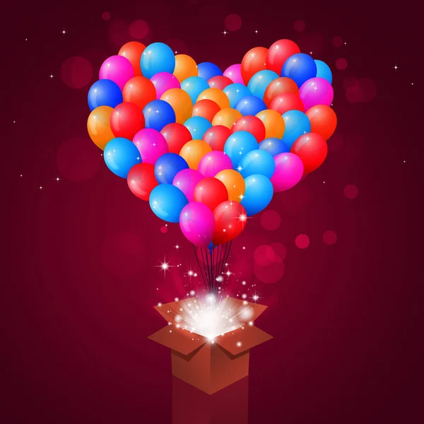 Globos brillantes de San Valentín —  Fotos de Stock