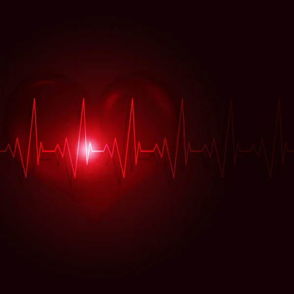 Heart Pulse Dark Background — Stock Photo, Image
