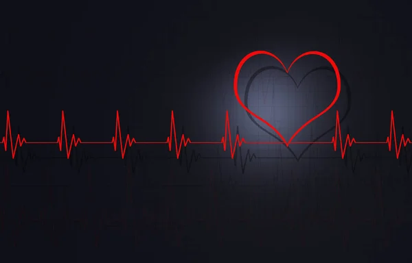 Abstracte Heartbeat illustratie — Stockfoto