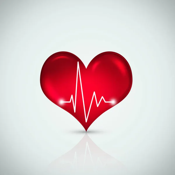 Corazón rojo Cardio Fondo Médico — Foto de Stock