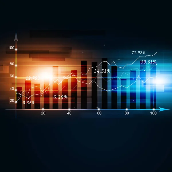 Plano de fundo do diagrama financeiro — Fotografia de Stock