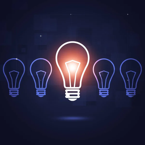 Ljus lampa idé koncept bakgrund — Stockfoto