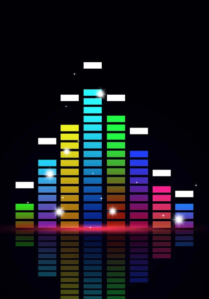 Equalizer musik affisch — Stockfoto