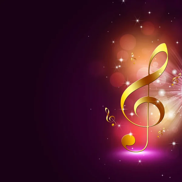 Golden Music Notes — Stock Photo, Image