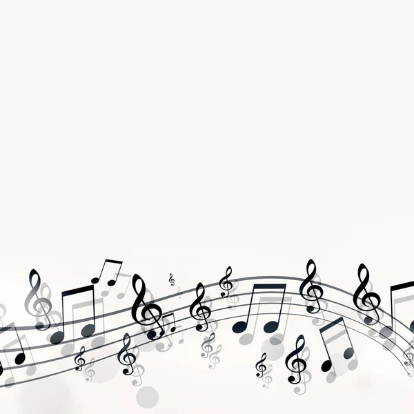 Простые музыкальные ноты — стоковое фото