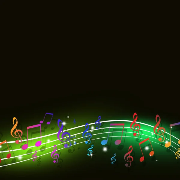 Music Multicolor Notes — Stock Photo, Image