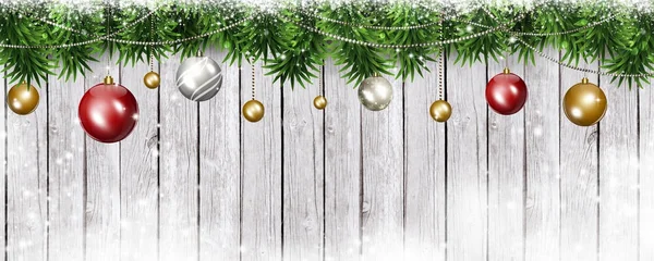 Banner in legno per vacanze natalizie — Foto Stock