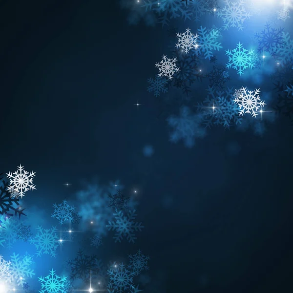 Vacanze inverno sfondo blu — Foto Stock