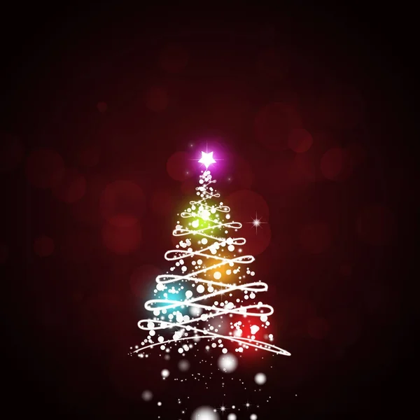 Ευτυχής χριστουγεννιάτικο δέντρο — Φωτογραφία Αρχείου