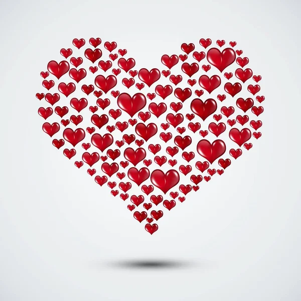Valentine harten vorm kaart — Stockfoto