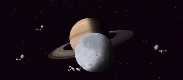 Dione Satürn uydusu — Stok fotoğraf