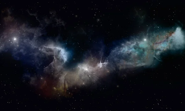 Deep space imaginary nebula — Stock Photo, Image