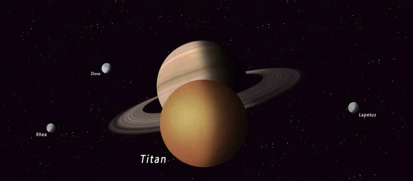 Titan saturn satelit — Fotografie, imagine de stoc
