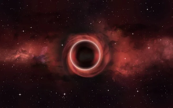 深宇宙ブラックホールイラスト — ストック写真
