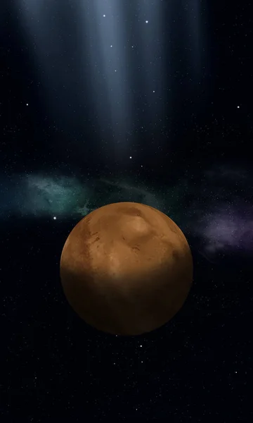 Космическая Иллюстрация Планеты Марс Солнечной Системы — стоковое фото