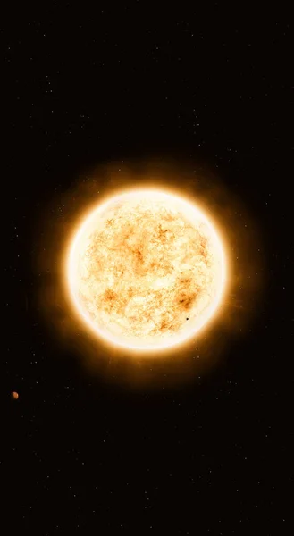 Ilustração Sol Estrela Principal Sistema Solar — Fotografia de Stock