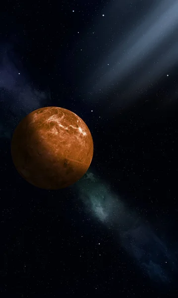 Трехмерная Космическая Иллюстрация Планеты Венеры Солнечной Системы — стоковое фото