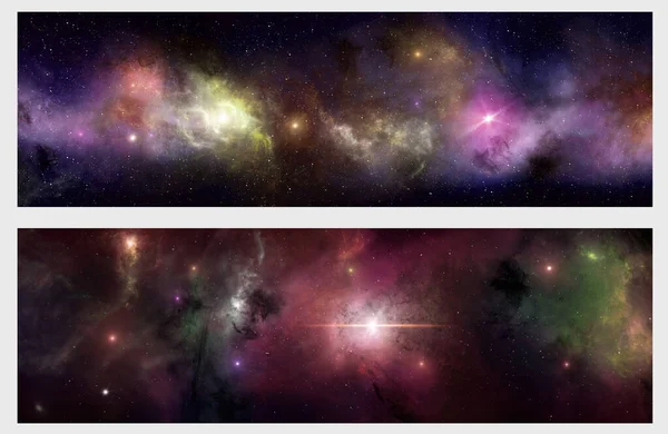 Illusion Imaginäre Deep Space Banner — Stockfoto