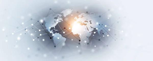 Internet Globalny Koncepcja Technologii Komunikacji Banner Zdjęcie Stockowe