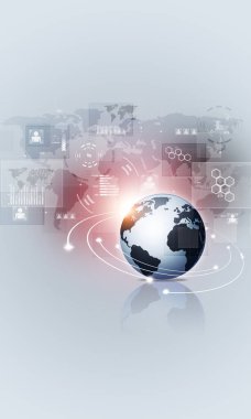 dijital web arayüzü soyut teknoloji iletişim pankartı