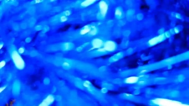 Синій Різдвяний Абстрактний Фон Обертається Перед Камерою — стокове відео