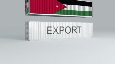 Dışa Aktarma etiketli bir konteynırın üzerine düşen bayrak konteynırı kırıyor