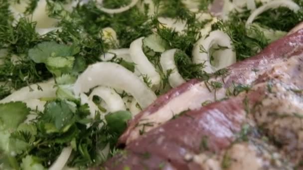 Domuz Pirzolası Pişirme Işlemi — Stok video