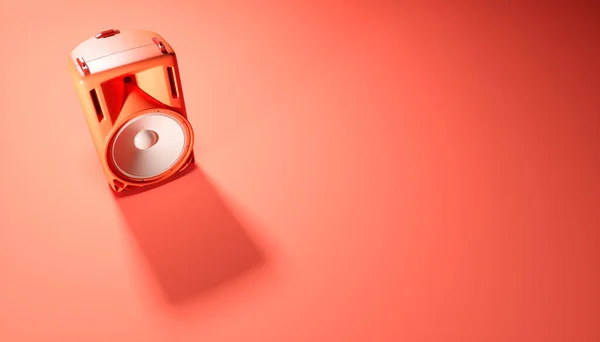 Red Speaker System Red Background Illustration — Stock Photo, Image