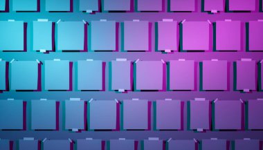 Ultraviyole ışıkla kaplanmış not kağıdı, 3D illüstrasyon