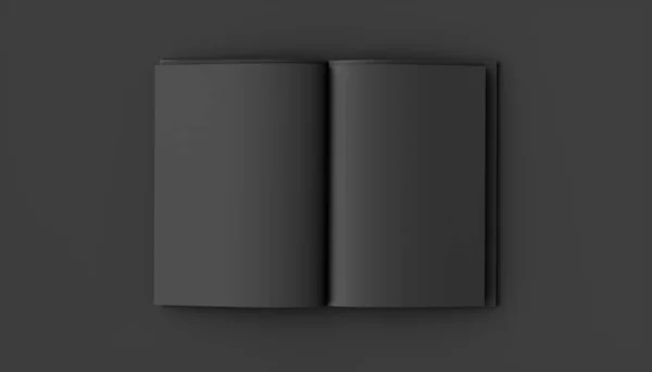 Черный Ноутбук Черном Фоне Иллюстрация — стоковое фото