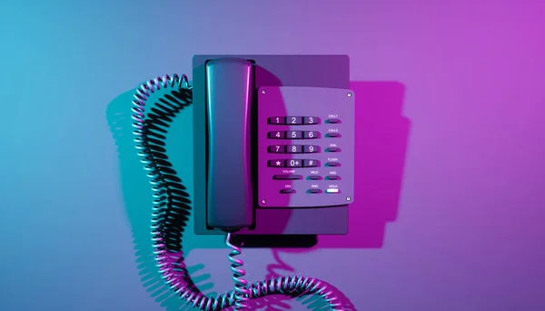 Home Telefoon Ultraviolette Verlichting Close Illustratie — Stockfoto