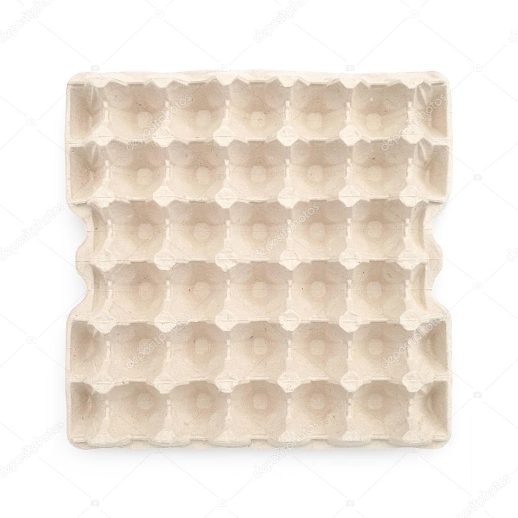 egg tray isolated on white 