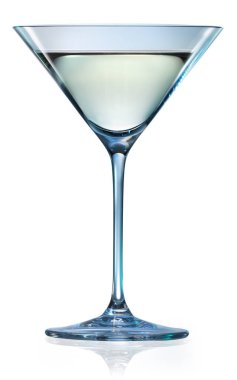 Martini glass isolated on white. With clipping path clipart
