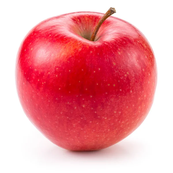 Manzana roja fresca aislada sobre blanco. — Foto de Stock