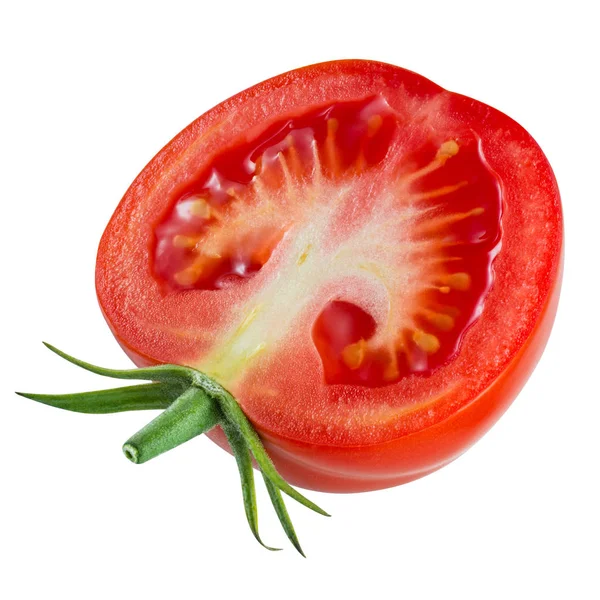 Tomato. Half isolated on white. With clipping path. — Stock Photo, Image