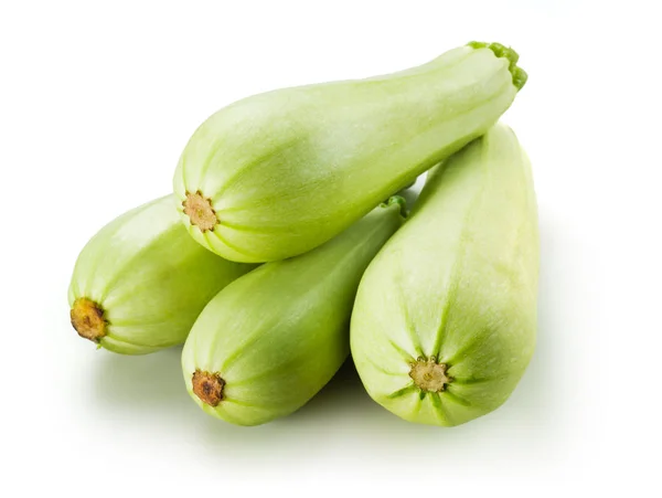 Verse courgettes. Squash geïsoleerd op witte achtergrond — Stockfoto