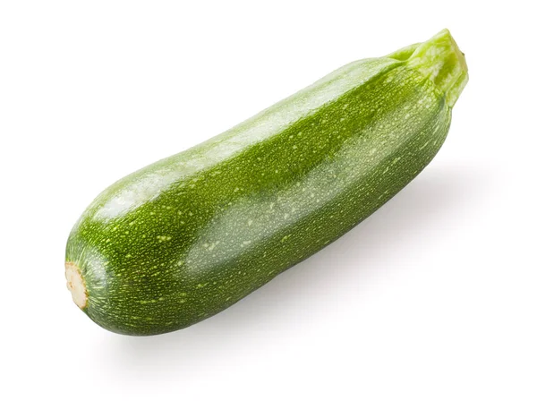 En färsk grön zucchini isolerad på vit bakgrund — Stockfoto