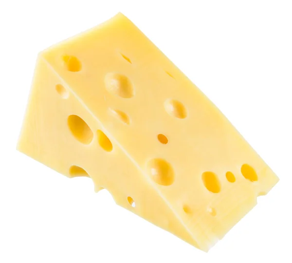 Käse. Stück Käse isoliert. Käse mit Schneideweg. — Stockfoto