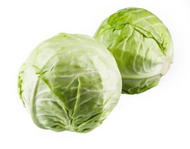 Yeşil lahana izole edilmiş. Beyaz lahana..