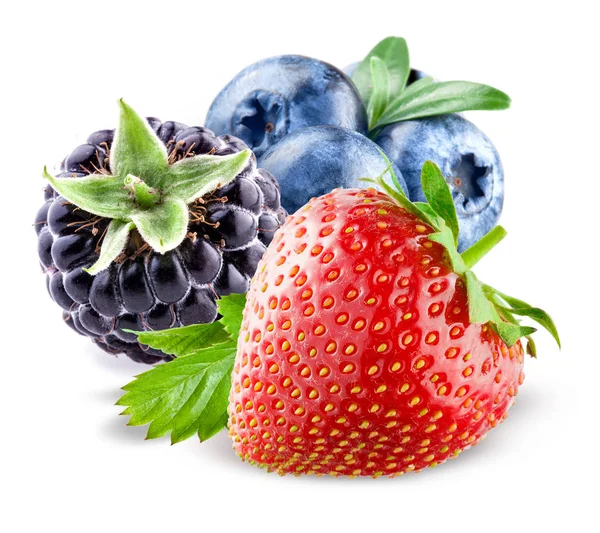 Handful of berries on a white background — Stock Photo, Image