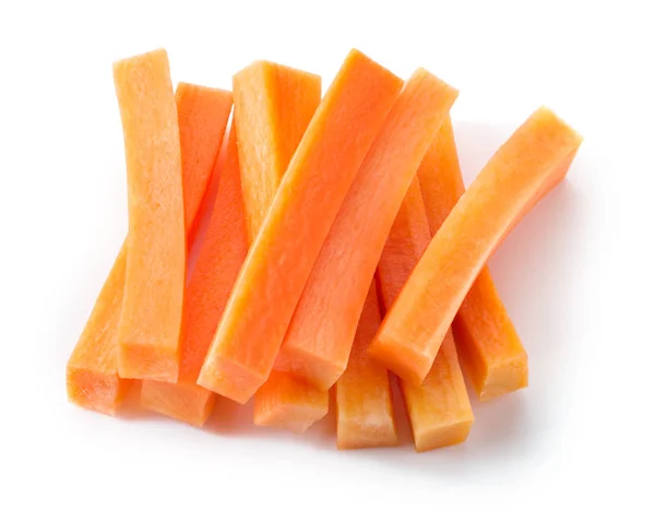 Carrot sticks isolated on white background. — Stock Photo, Image