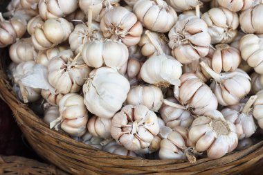 Doğal organik sarımsak. Arkaplan.